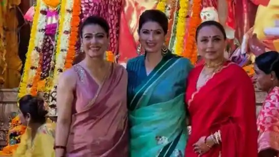 Bollywood Beauties Illuminate Durga Puja in Stunning Sarees