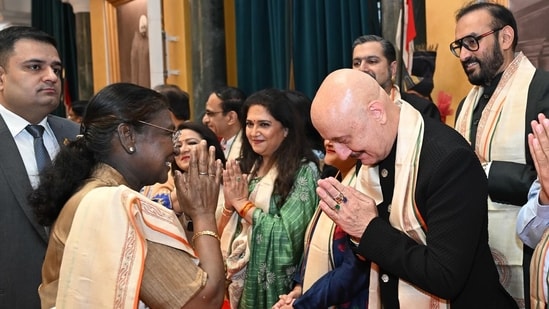 Anupam Kher Honoured at President Murmu's Independence Day Reception