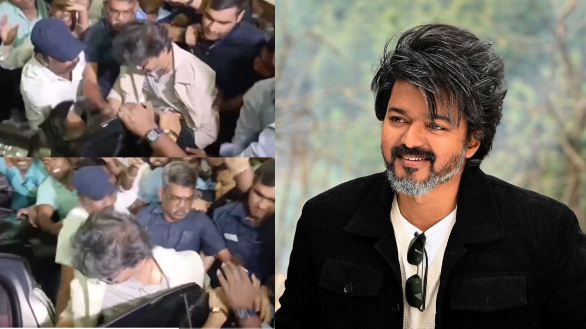 Actor Vijay Mobbed at Chennai Airport while Fans Slam Security
