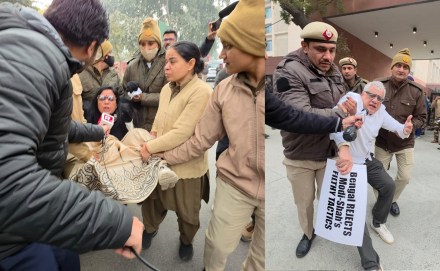 Mahua Moitra Detained Outside Amit Shah’s Office Amid High-Voltage Protest Over ED Raids