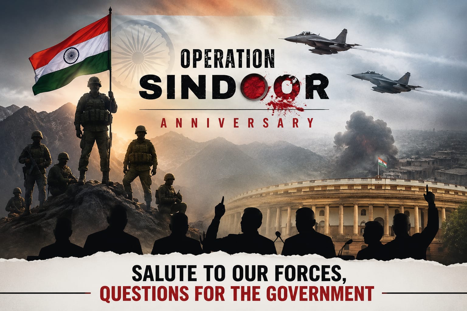 Opposition Salutes Forces , Demands Answers on Operation Sindoor Anniversary