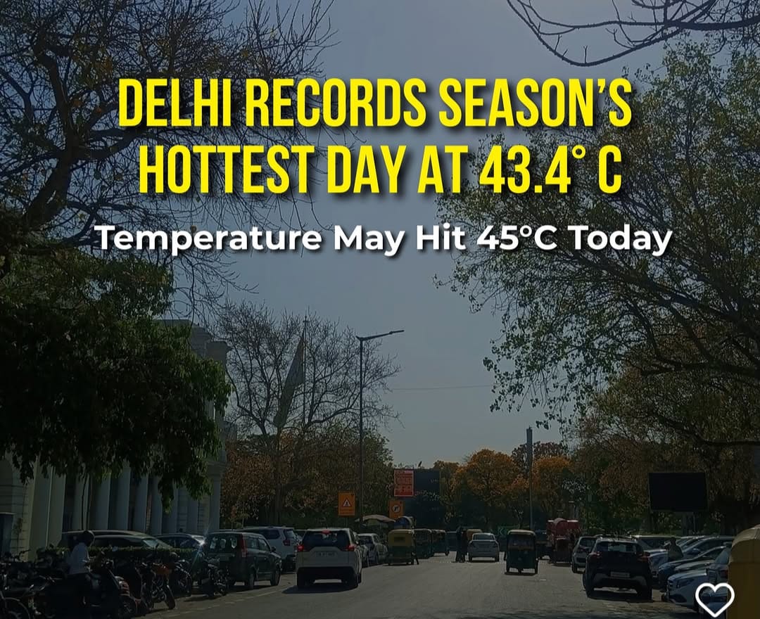 Delhi Sizzles Under Heatwave Alert as Temperature Likely to Hit 44°C