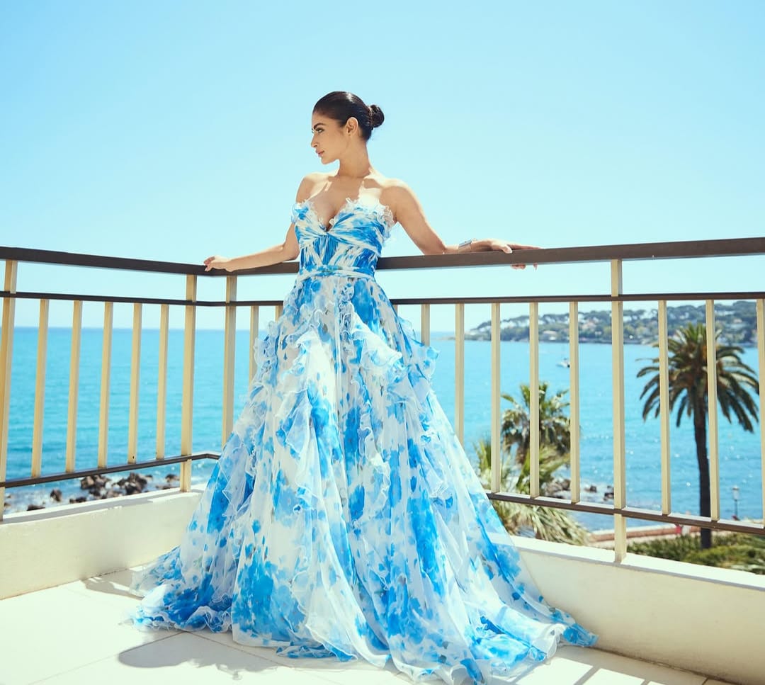 Mouni Roy dazzles in dreamy blue floral gown at Cannes 2026 finale