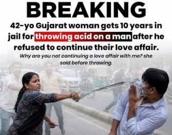 Woman Gets 10 Year Jail Term for Acid Attack on Former Lover