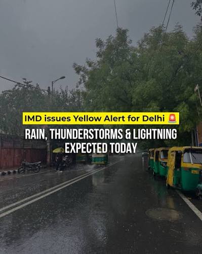 Delhi Braces for More Rain as IMD Issues Yellow Alert