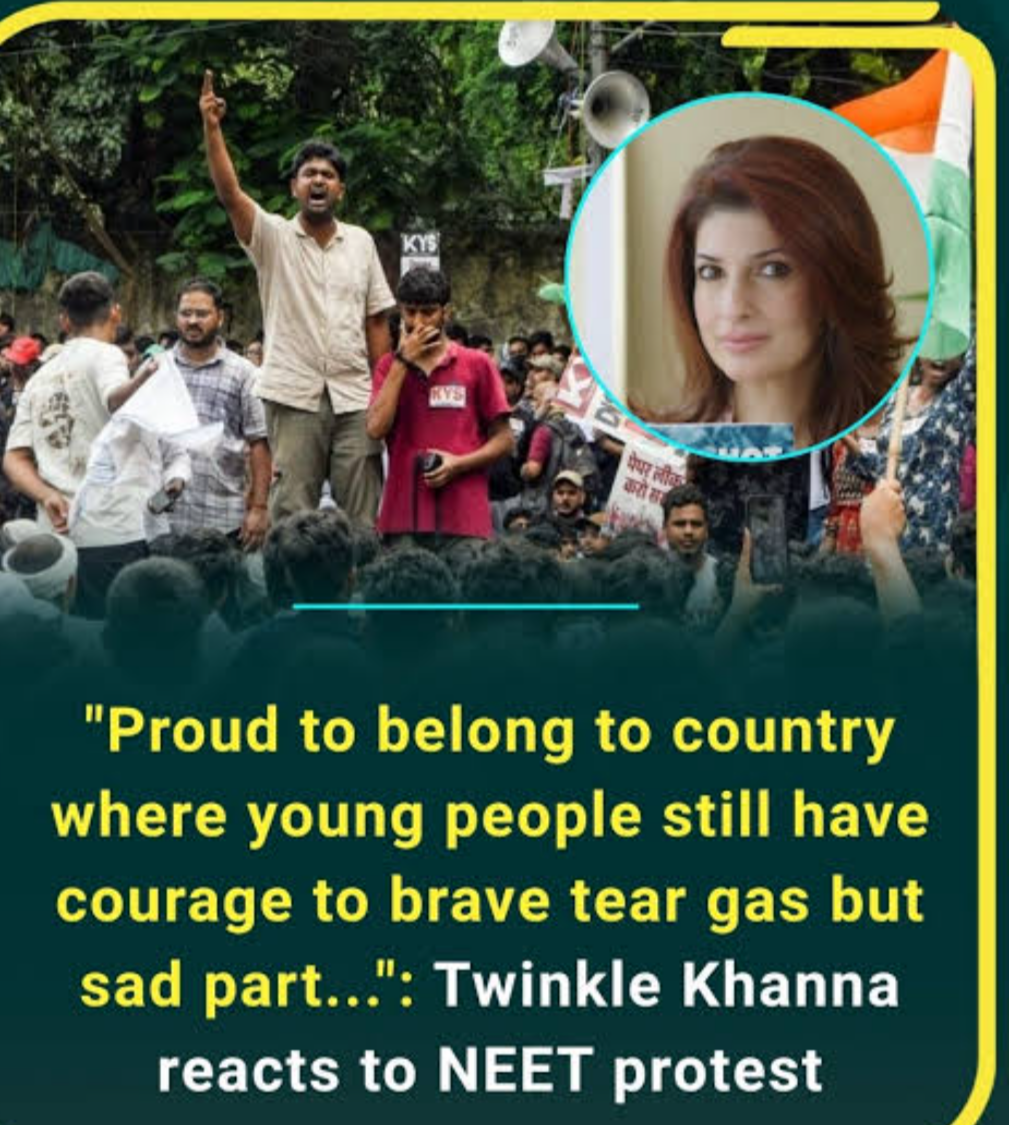 Twinkle Khanna Backs Students Amid NEET Protest