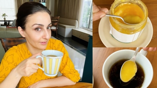 Soha Ali Khan tries ghee coffee for the first time and says it may not suit everyone