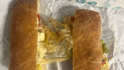 Customer in Noida claims he found plastic glove in sandwich ordered via Zomato