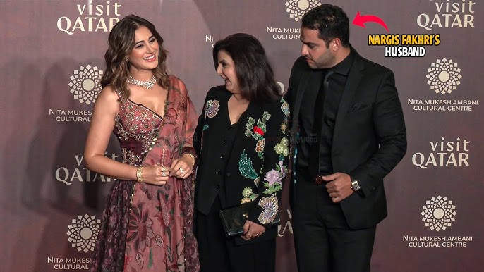 Nargis Fakhri makes first appearance with husband Tony Beig after secret wedding, couple poses with Farah Khan