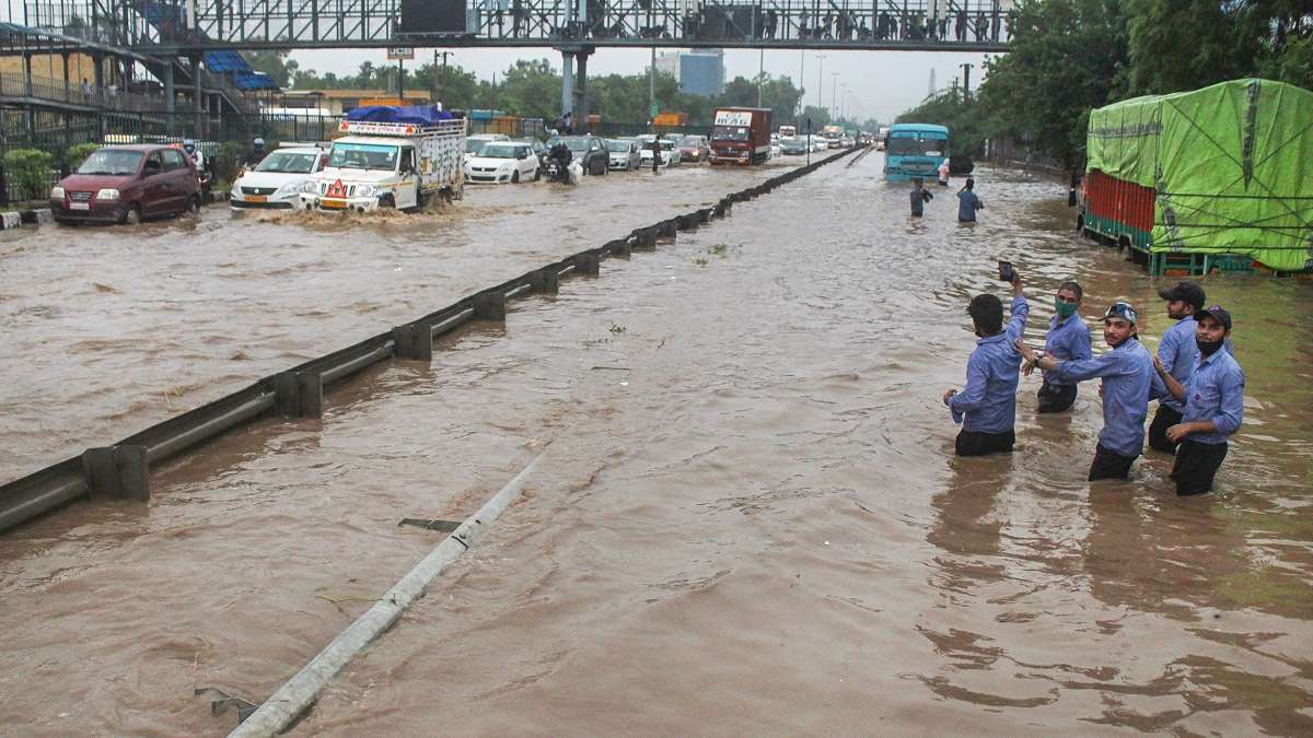 North India Drenched: Gurugram Paralysed by Floods, Delhi Battles Swelling Yamuna