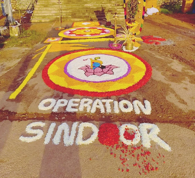 Row erupts over Onam floral display with Operation Sindoor message at Kerala temple, 27 booked