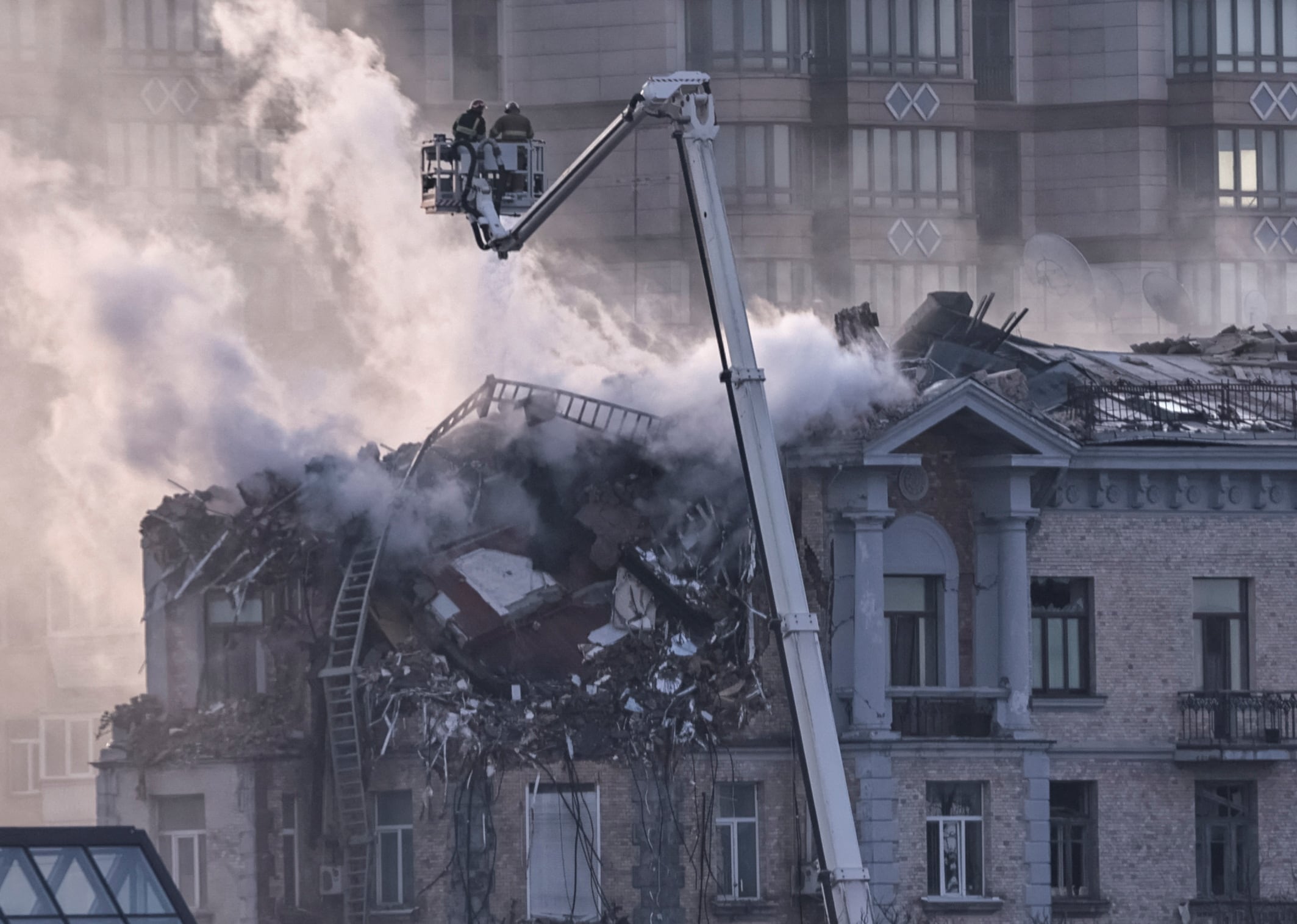 Russia Strikes Kyiv with Drone Attack, Ukrainian Forces Respond
