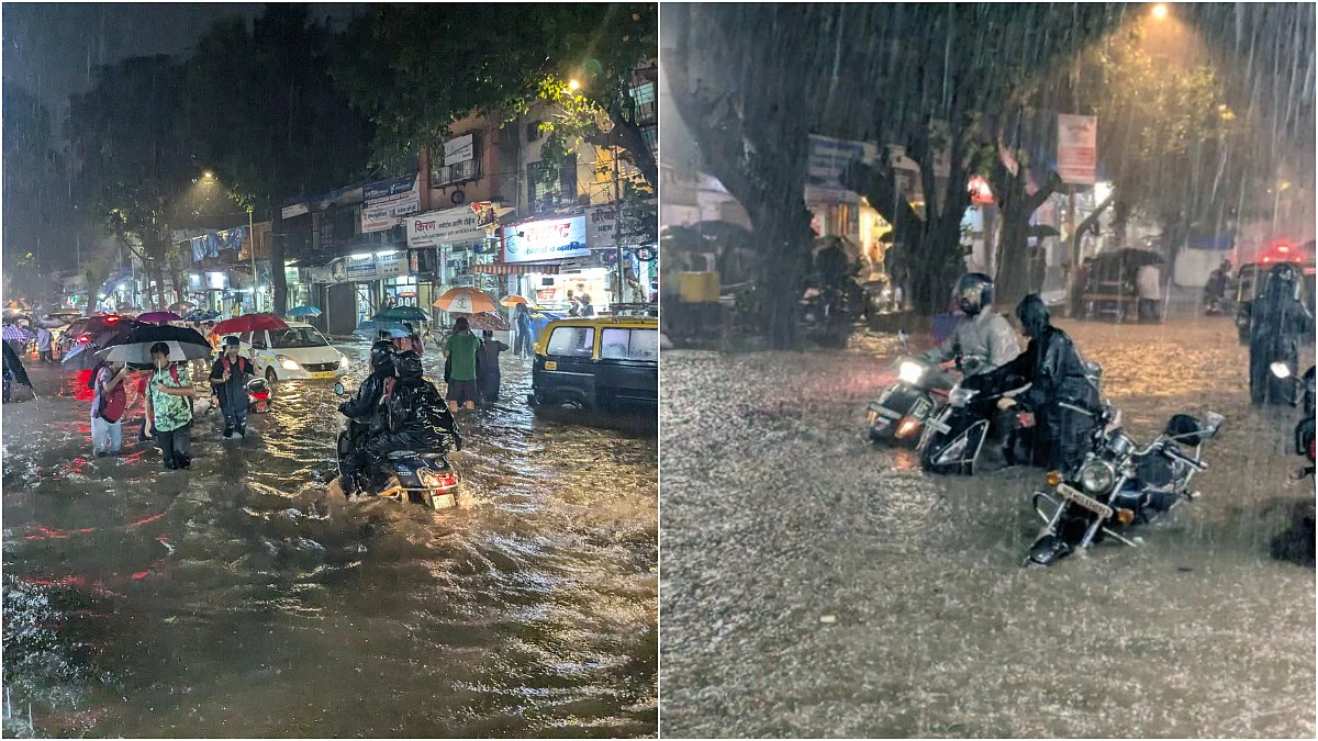 Severe Waterlogging Disrupts Mumbai; Rail Services Hit as Heavy Rain Persists