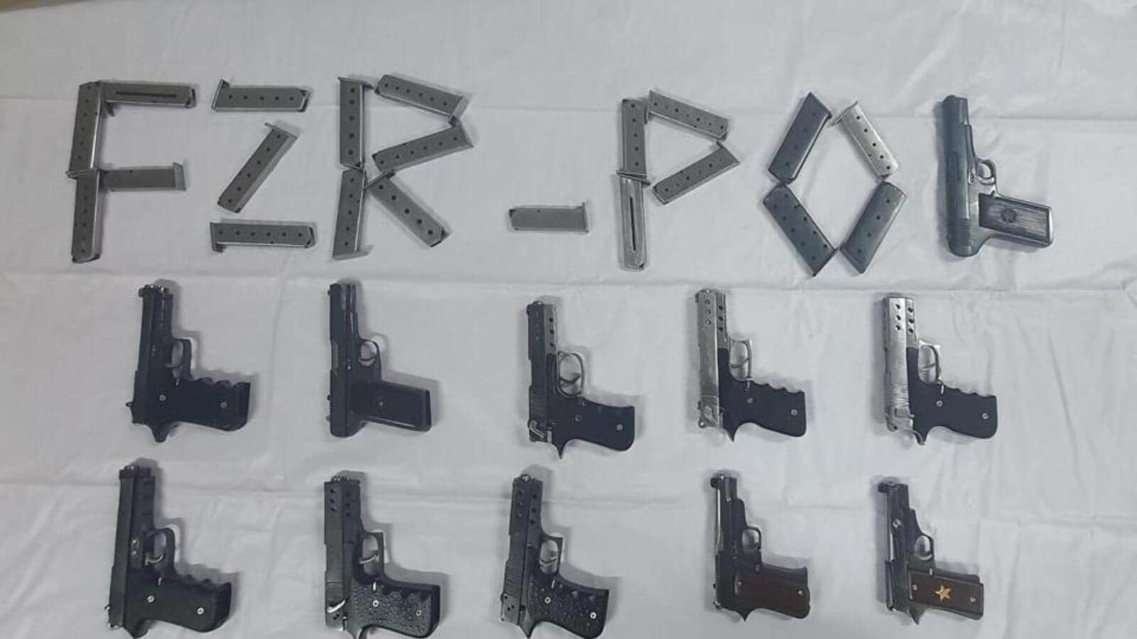 Punjab Police recover 27 pistols and 54 magazines in Fazilka, two men arrested